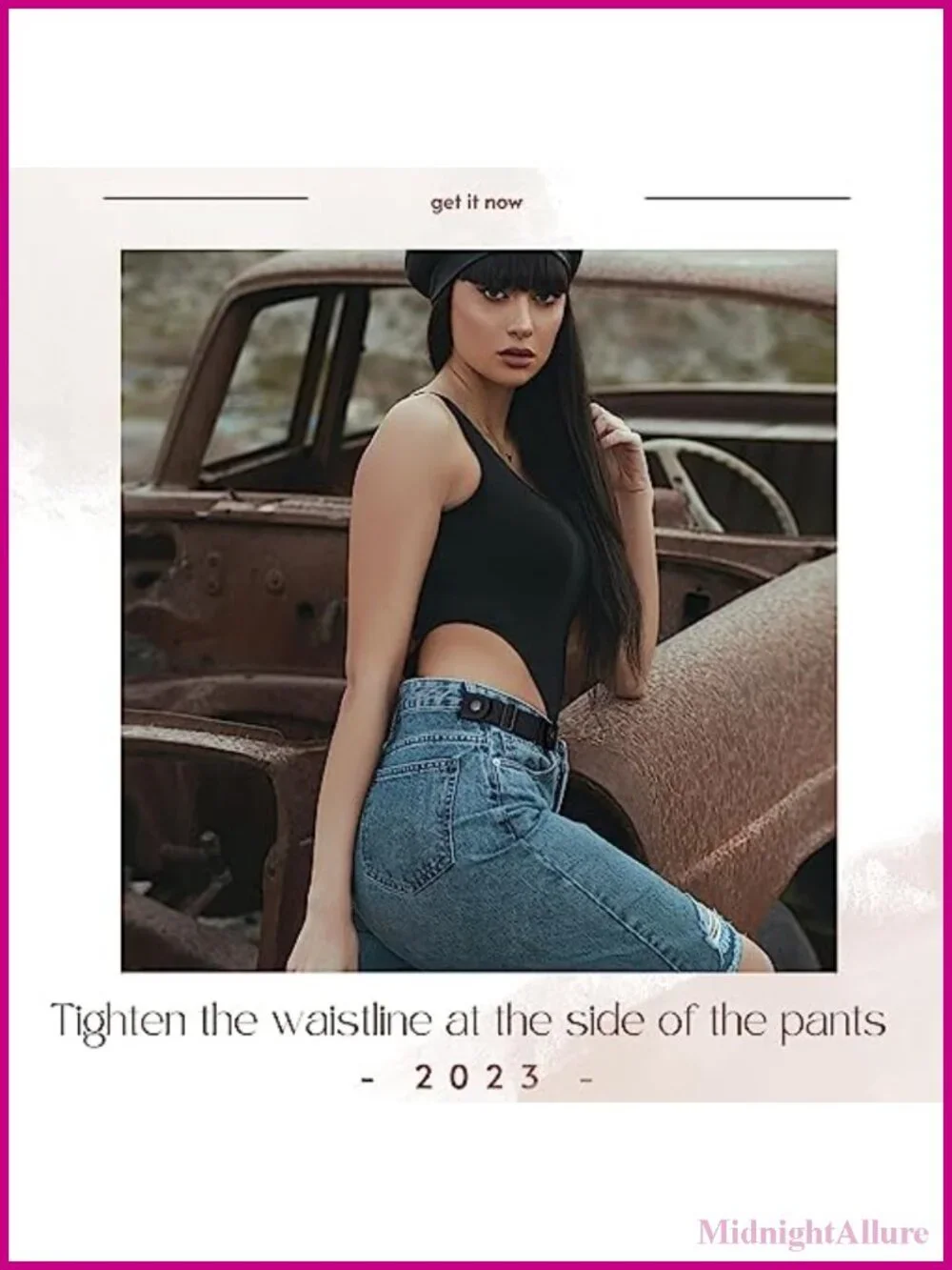 No Buckle Elastic Stretch Belt Adjustable Invisible Belt for Jeans